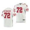 nebraska cornhuskers nash hutmacher white premier men's jersey