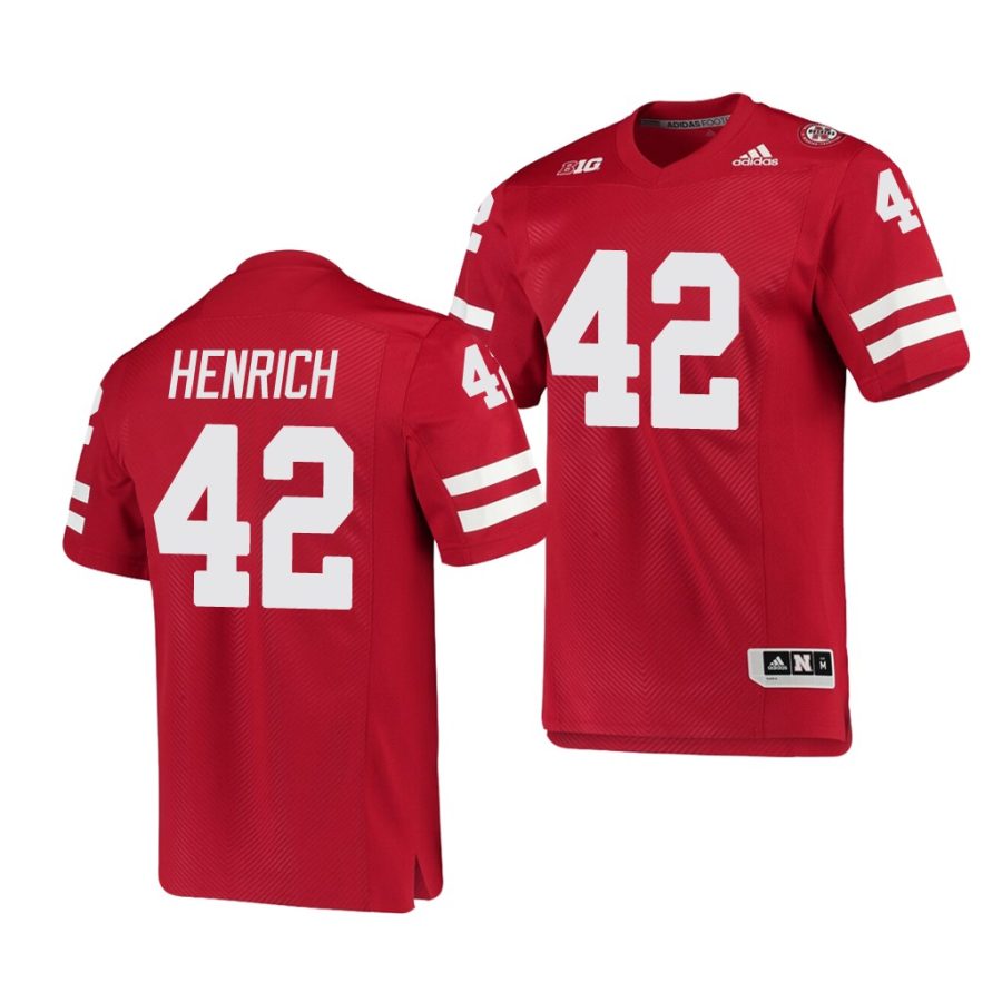 nebraska cornhuskers nick henrich scarlet premier men's jersey