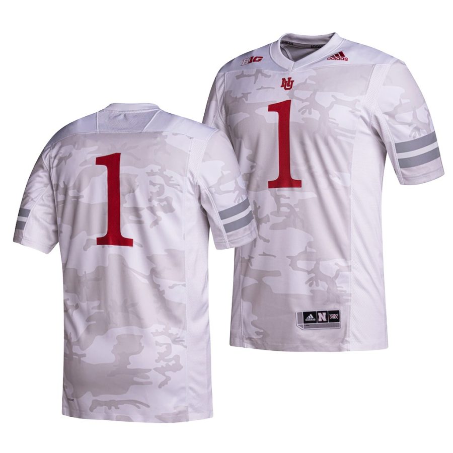 nebraska huskers custom white college football men jersey