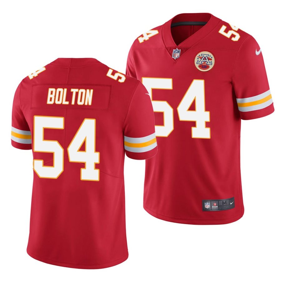 nick bolton chiefs 2021 nfl draft vapor limited men's red jersey