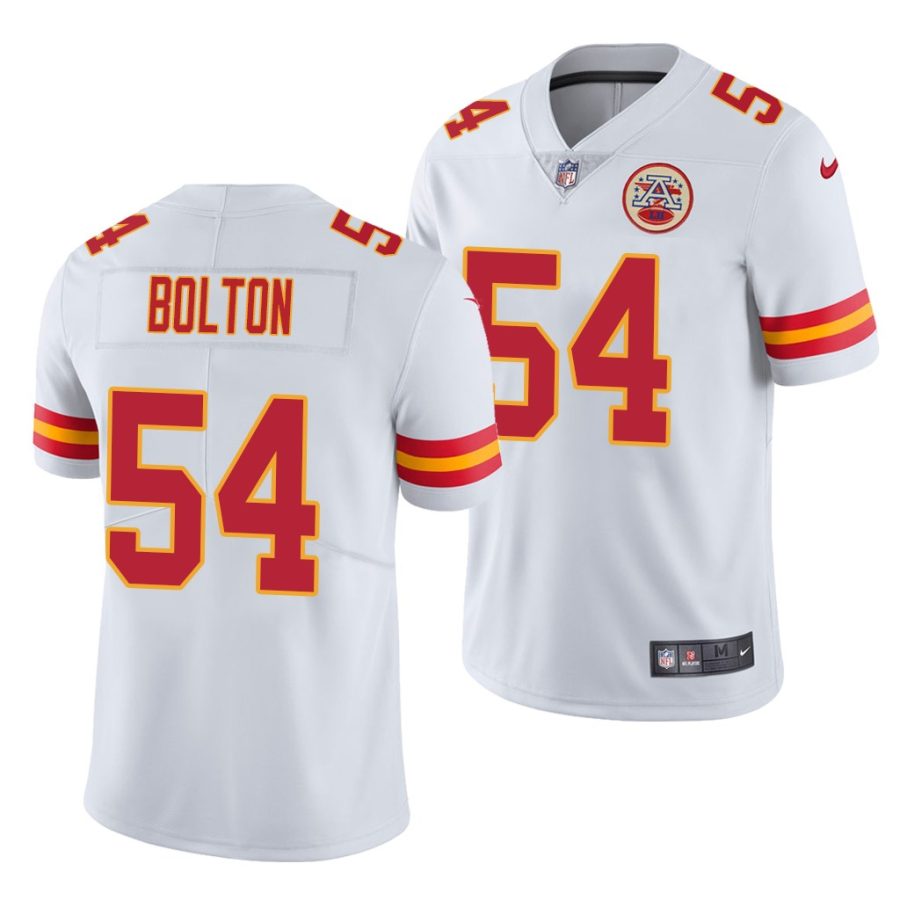 nick bolton chiefs 2021 nfl draft vapor limited men's white jersey