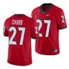 nick chubb red college football men's jersey