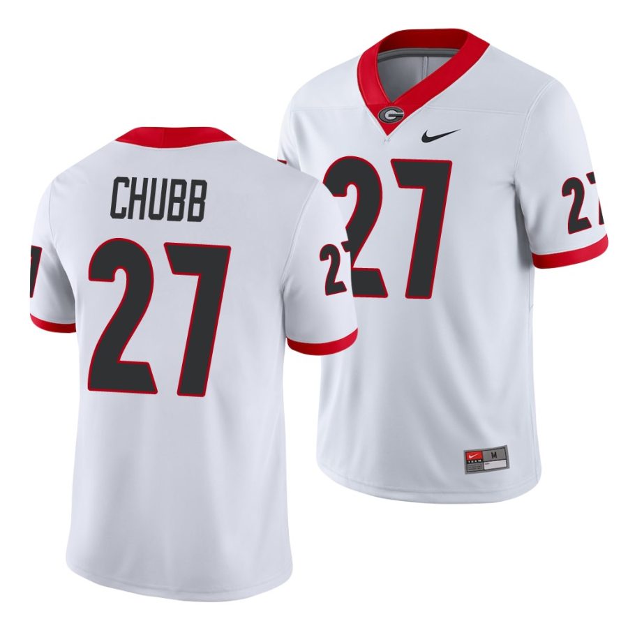 nick chubb white game men's jersey