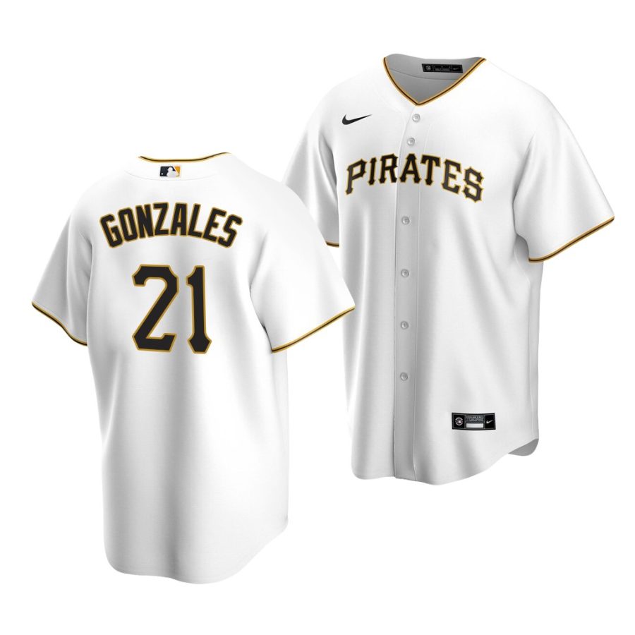 nick gonzales pirates 2020 mlb draft replica home white jersey