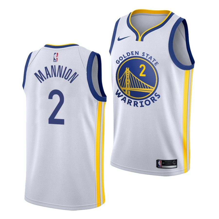 nico mannion warriors association 2020 nba draft 2020 21 white jersey