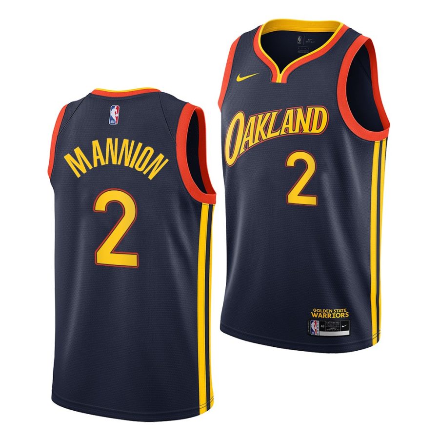 nico mannion warriors city 2020 nba draft 2020 21 navy jersey