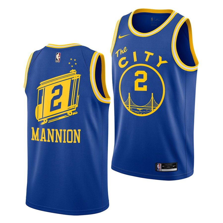 nico mannion warriors hardwood classics 2020 nba draft 2020 21 royal jersey