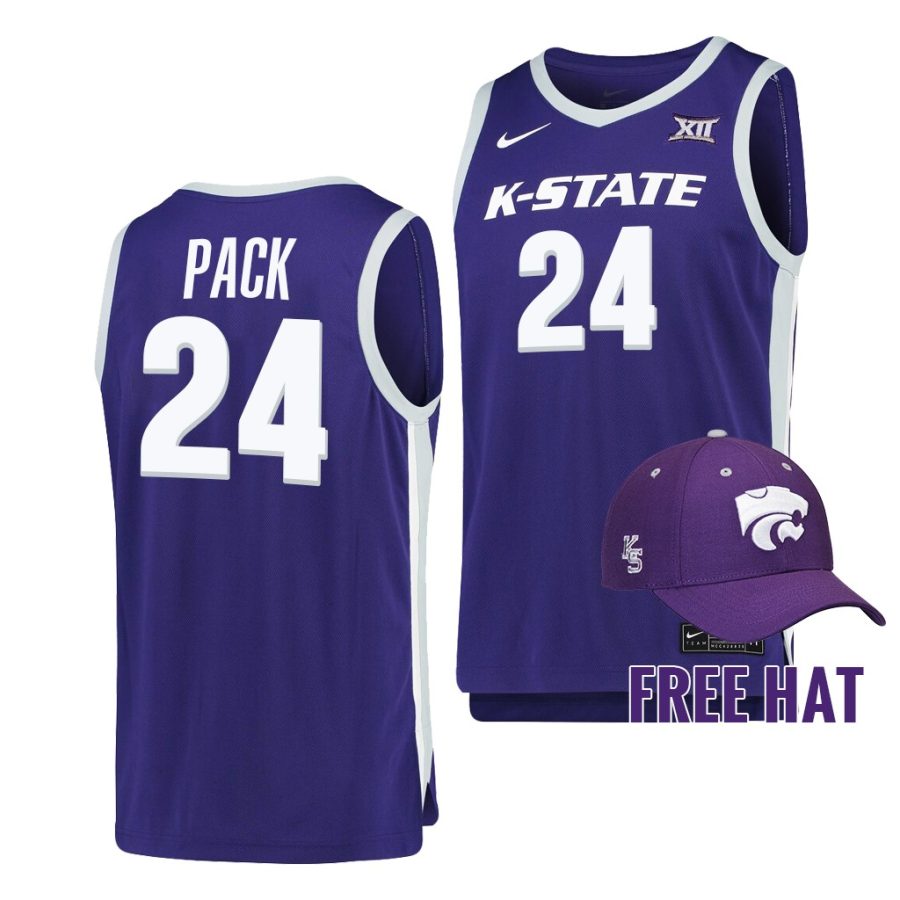 nijel pack kansas state wildcats college basketball 2022 free hat jersey