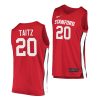 noah taitz red college basketball men jersey