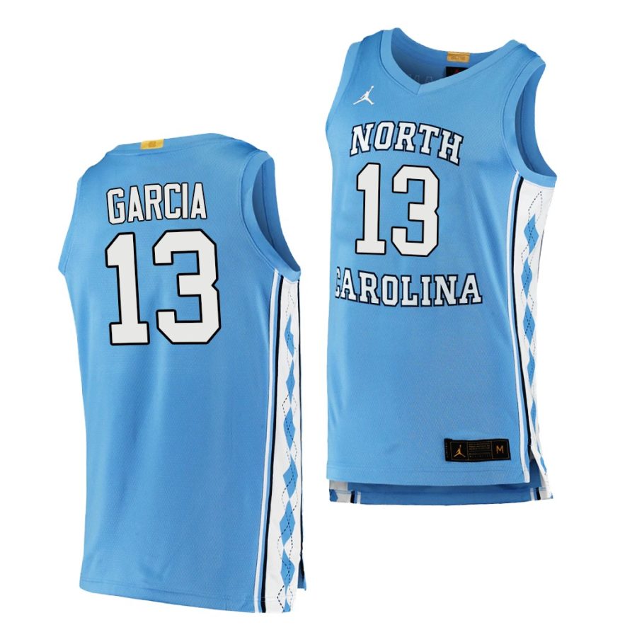 north carolina tar heels dawson garcia blue college basketball 2021 top transfers jersey