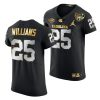 north carolina tar heels javonte williams black 2021 orange bowl golden edition jersey