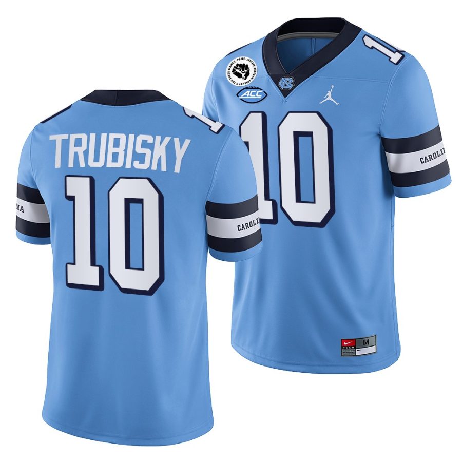 north carolina tar heels mitchell trubisky blue college football alumni jersey