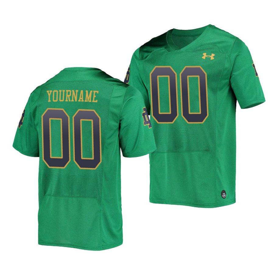 notre dame fighting irish custom green college football men's jersey