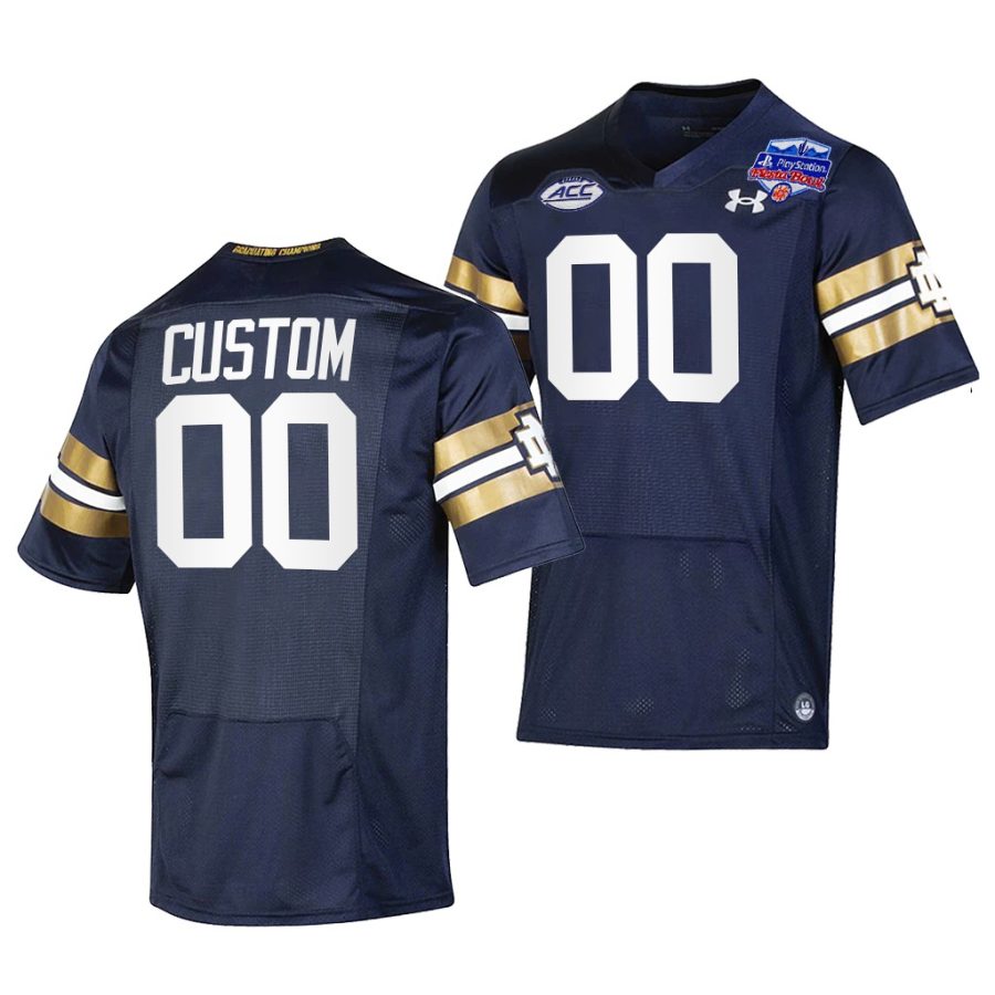 notre dame fighting irish custom navy 2022 fiesta bowl college football playoff jersey