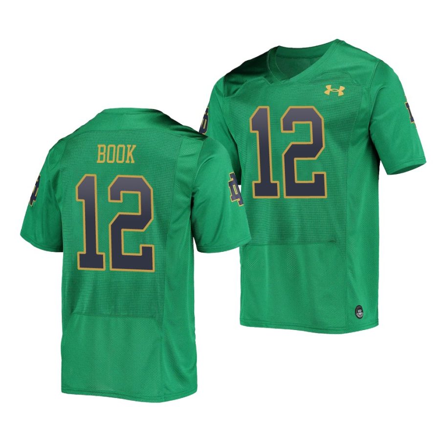 notre dame fighting irish ian book green college football men's jersey