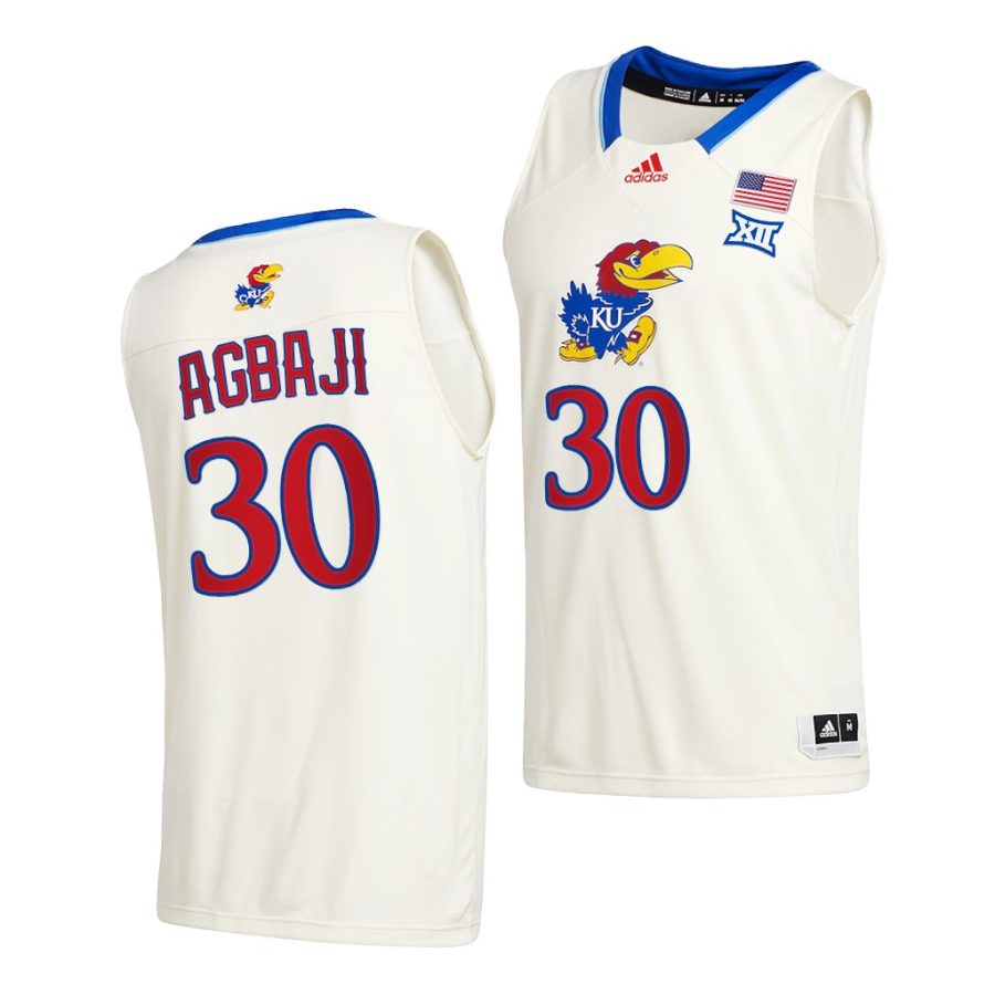 ochai agbaji cream college basketball men jersey