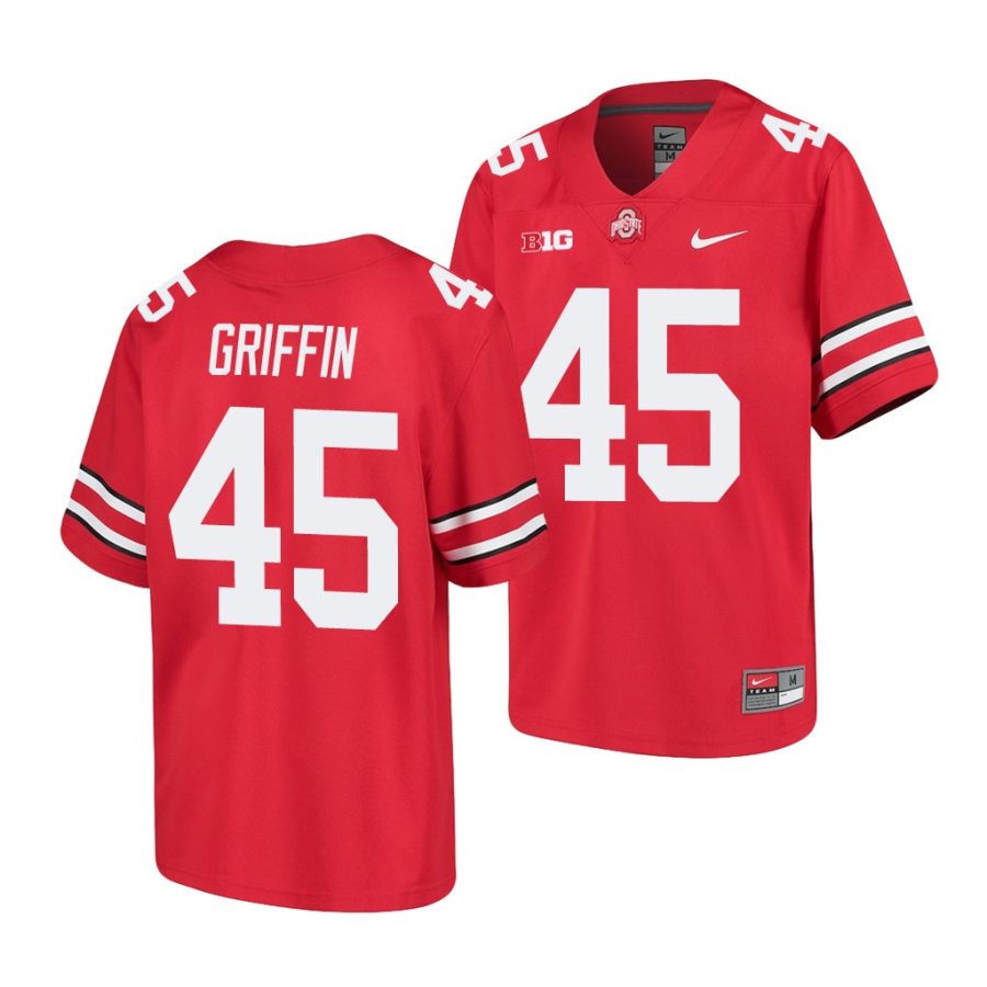 ohio state buckeyes archie griffin scarlet college football youth jersey