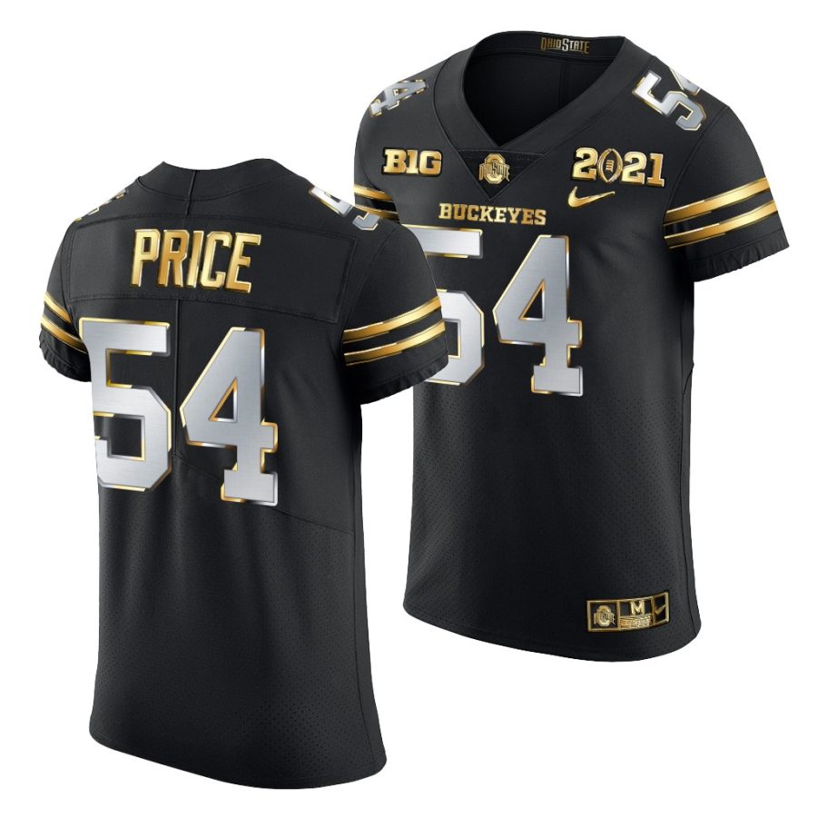 ohio state buckeyes billy price black 2021 college football playoff championship golden authentic jersey