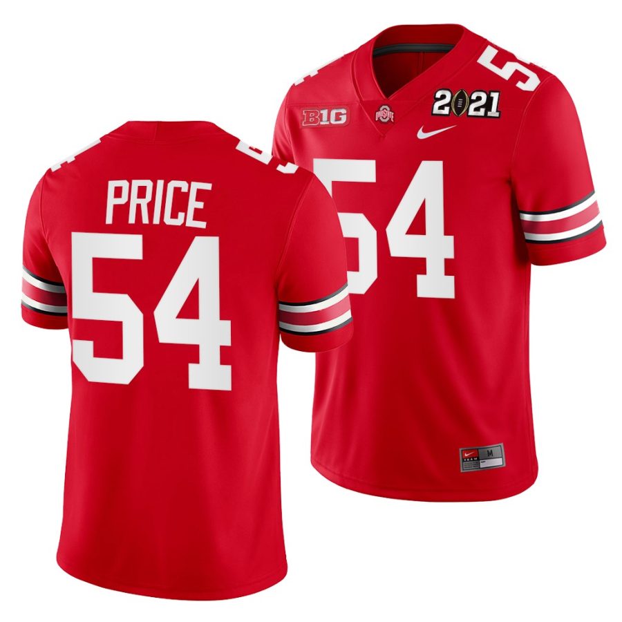 ohio state buckeyes billy price scarlet 2021 sugar bowl champions college football playoff college football playoff jersey