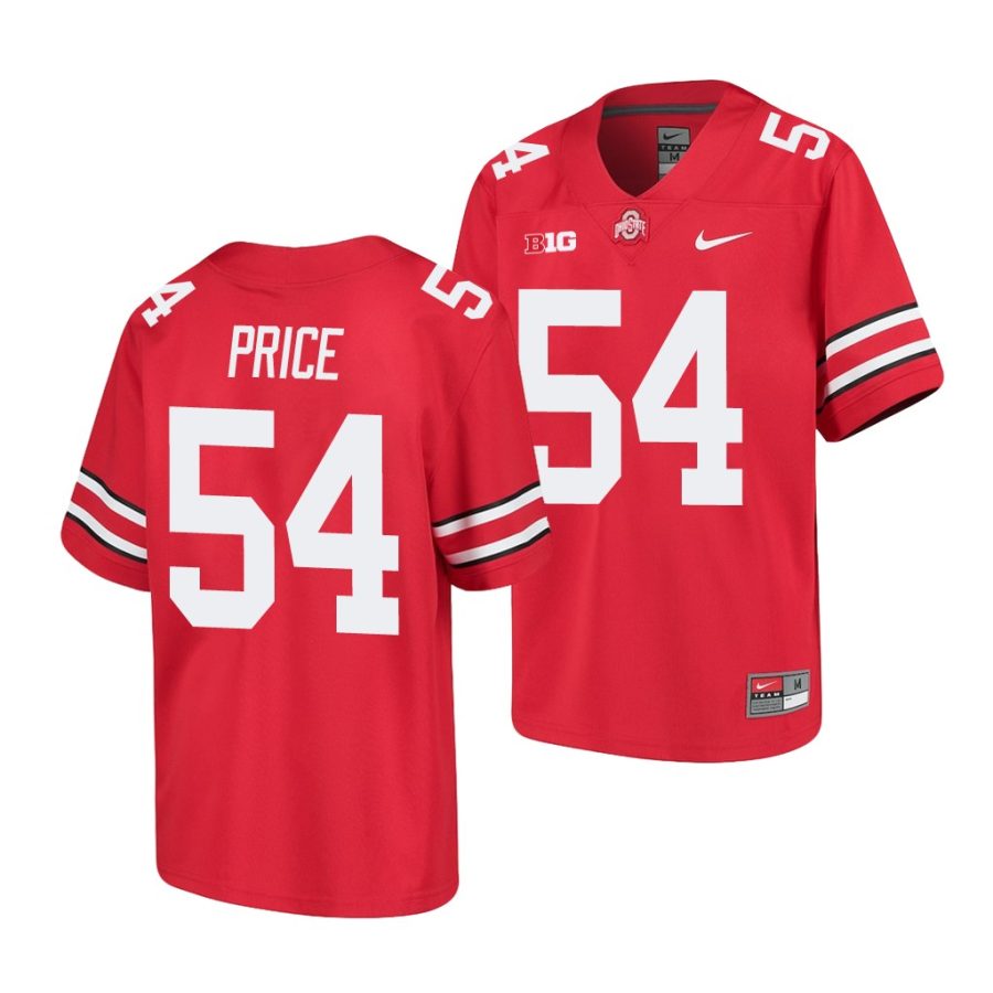 ohio state buckeyes billy price scarlet college football youth jersey