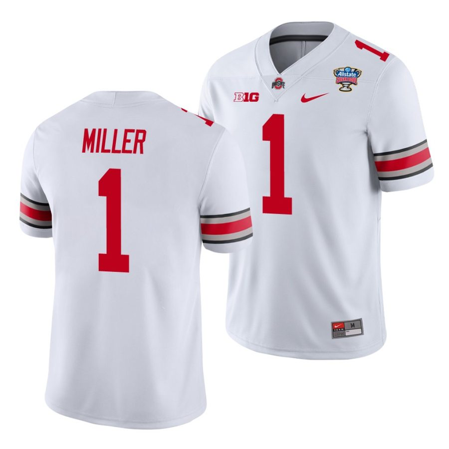 ohio state buckeyes braxton miller white 2021 sugar bowl college football jersey