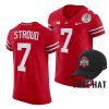 ohio state buckeyes c.j. stroud scarlet 2022 rose bowl color rush jersey