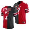 ohio state buckeyes c.j. stroud scarlet black split edition men jersey