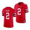 ohio state buckeyes chris olave scarlet game men's jersey