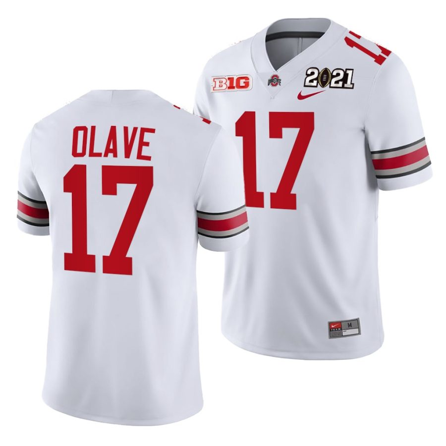 ohio state buckeyes chris olave white 2021 sugar bowl champions college football playoff college football playoff jersey 0