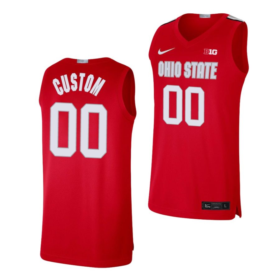 ohio state buckeyes custom scarlet alumni limited basketball jersey