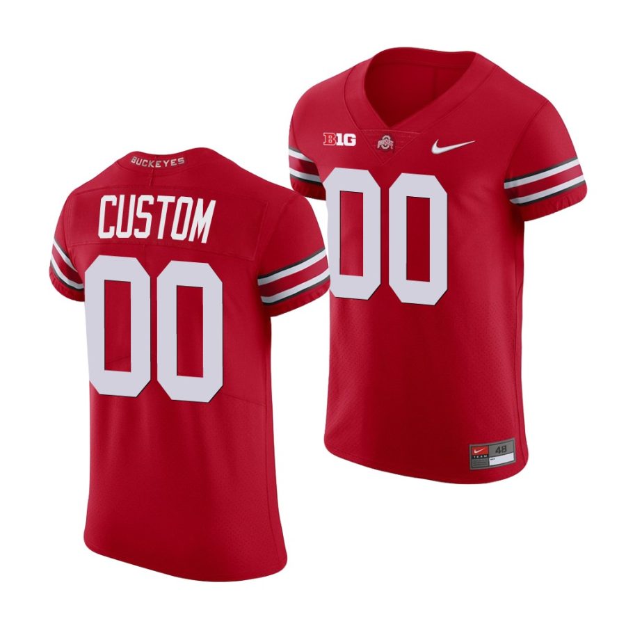 ohio state buckeyes custom scarlet college football men's jersey