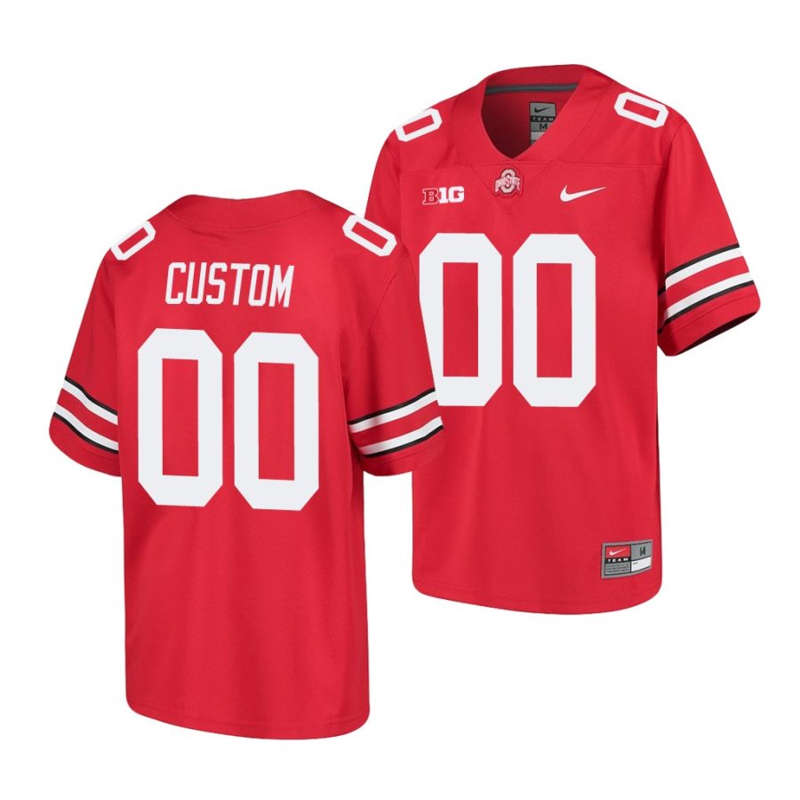 ohio state buckeyes custom scarlet college football youth jersey