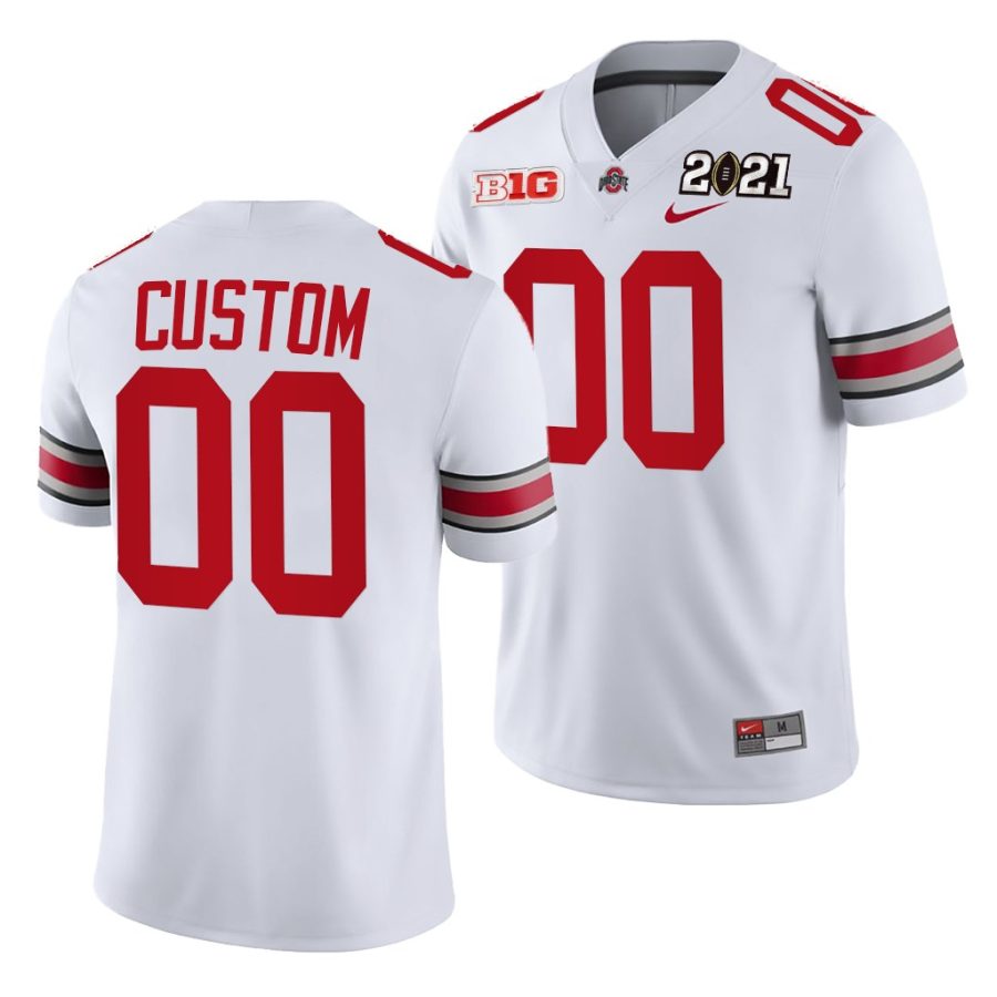 ohio state buckeyes custom white 2021 sugar bowl champions college football playoff college football playoff jersey 0