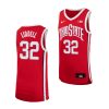 ohio state buckeyes e.j. liddell scarlet replica basketball jersey