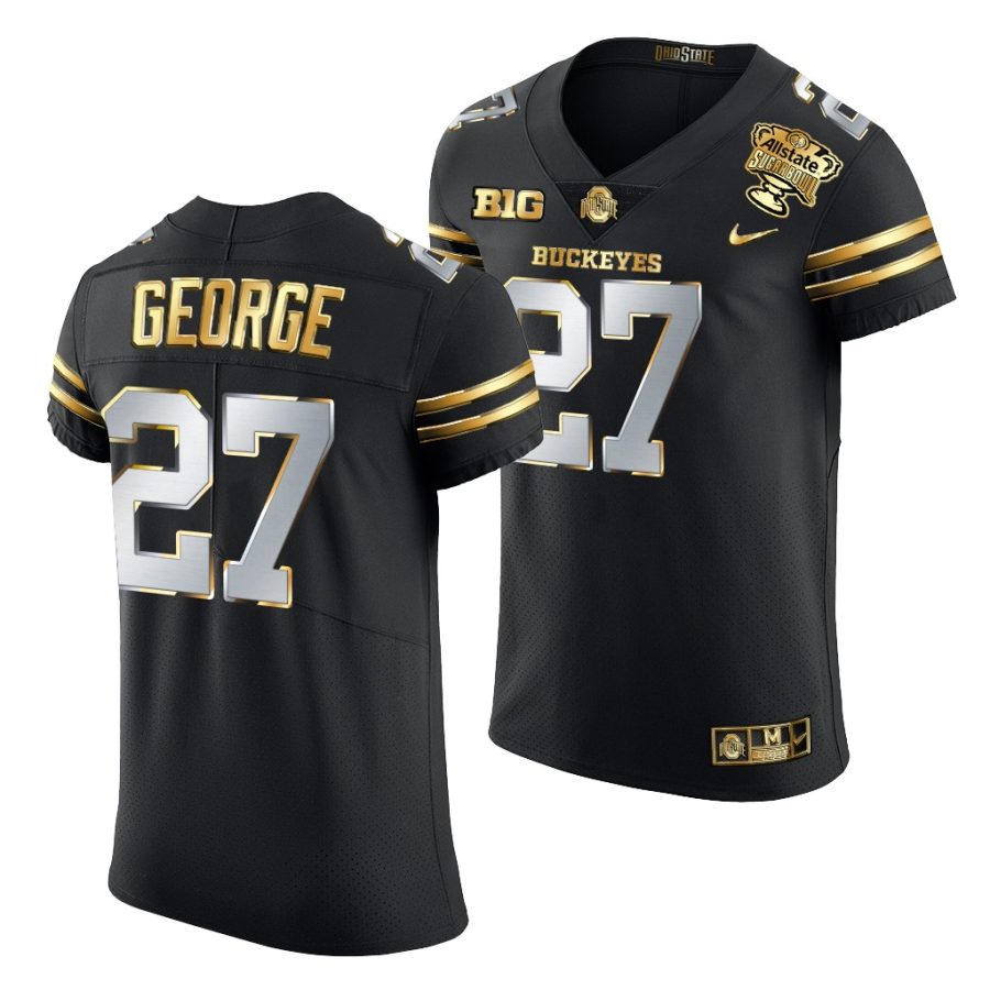 ohio state buckeyes eddie george black 2021 sugar bowl golden limited authentic football jersey