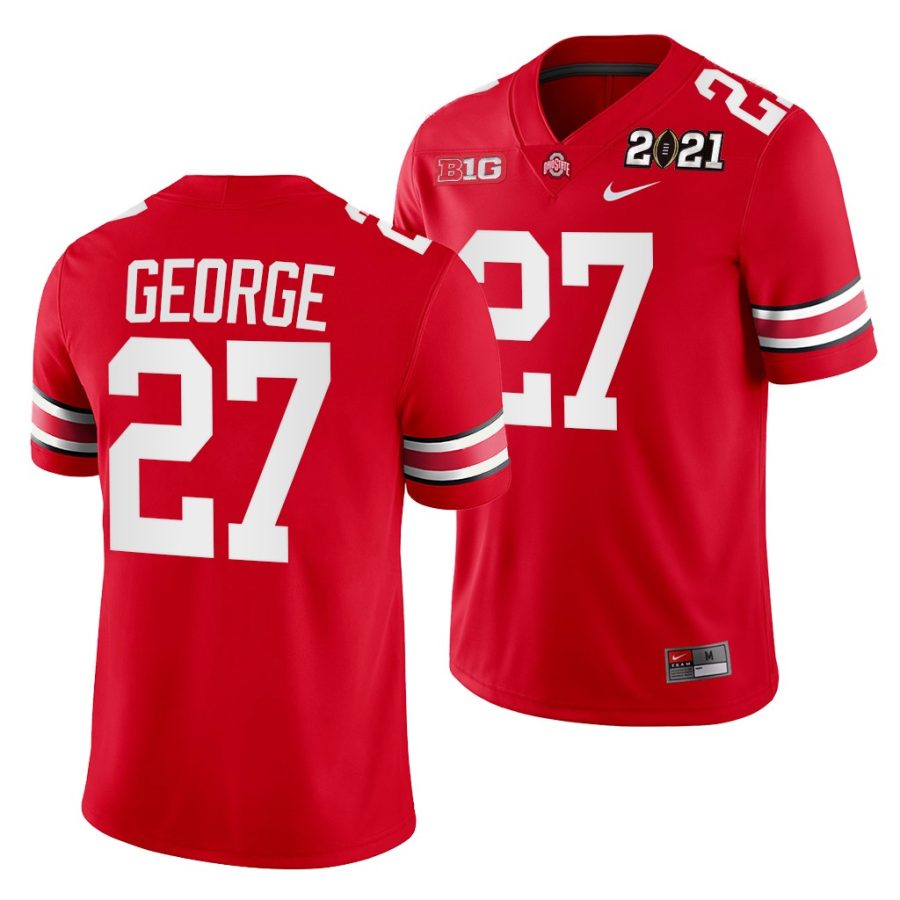 ohio state buckeyes eddie george scarlet 2021 sugar bowl champions college football playoff college football playoff jersey