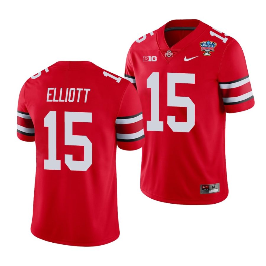 ohio state buckeyes ezekiel elliott scarlet 2021 sugar bowl college football jersey