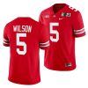 ohio state buckeyes garrett wilson scarlet 2021 sugar bowl champions college football playoff college football playoff jersey