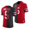 ohio state buckeyes garrett wilson scarlet black split edition men jersey