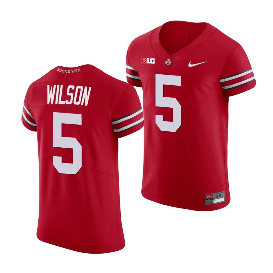 ohio state buckeyes garrett wilson scarlet college football men's jersey