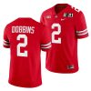 ohio state buckeyes j.k. dobbins scarlet 2021 sugar bowl champions college football playoff college football playoff jersey