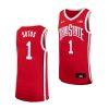 ohio state buckeyes jimmy sotos scarlet replica basketball jersey