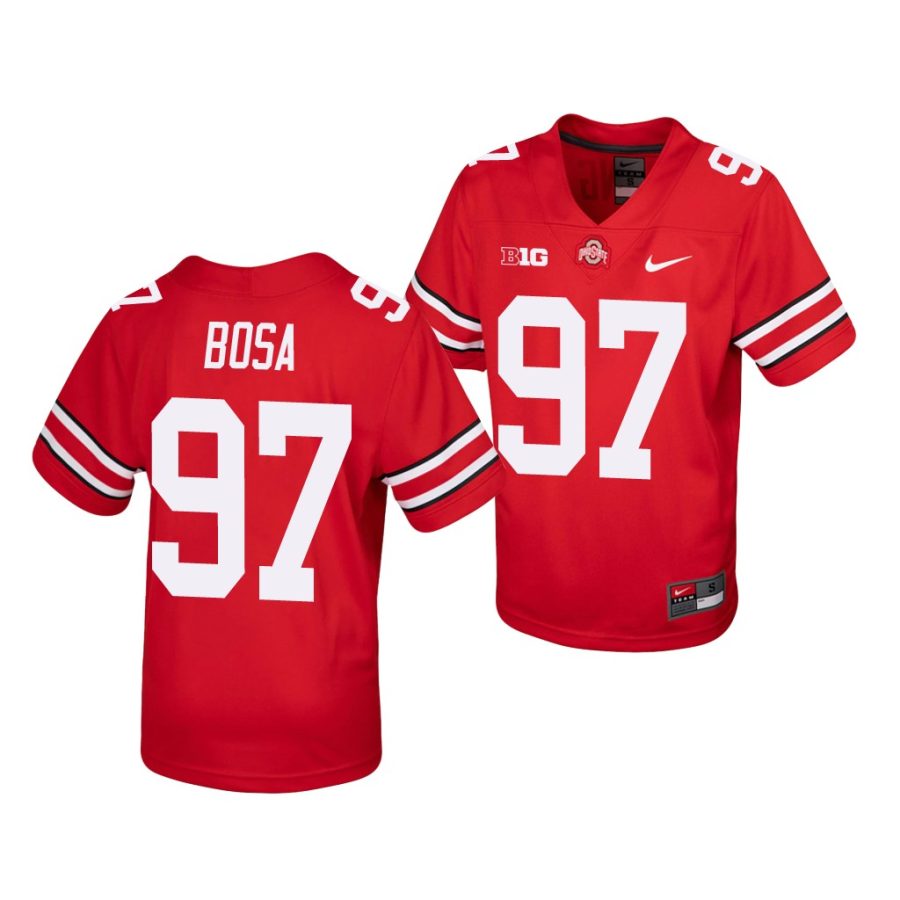 ohio state buckeyes joey bosa youth scarlet college football jersey