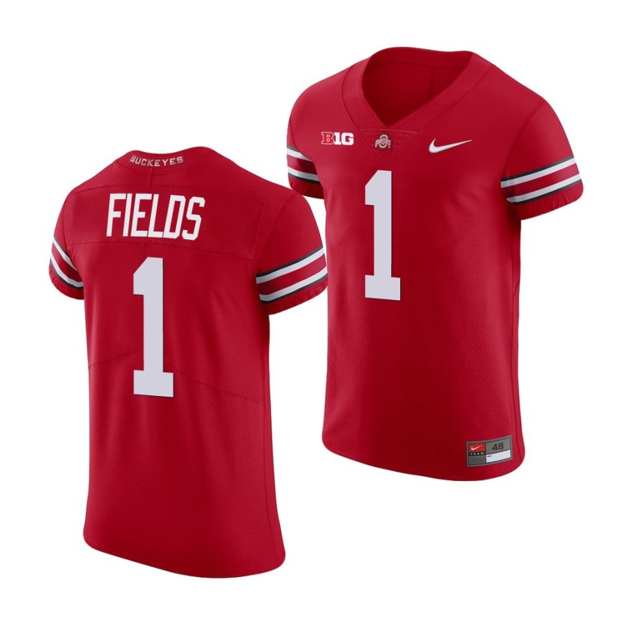 ohio state buckeyes justin fields scarlet college football men's jersey