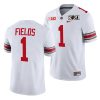 ohio state buckeyes justin fields white 2021 sugar bowl champions college football playoff college football playoff jersey 0