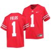 ohio state buckeyes justin fields youth scarlet college football jersey 0