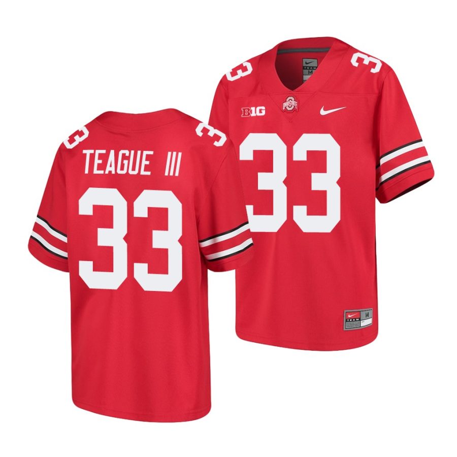 ohio state buckeyes master teague iii scarlet college football youth jersey