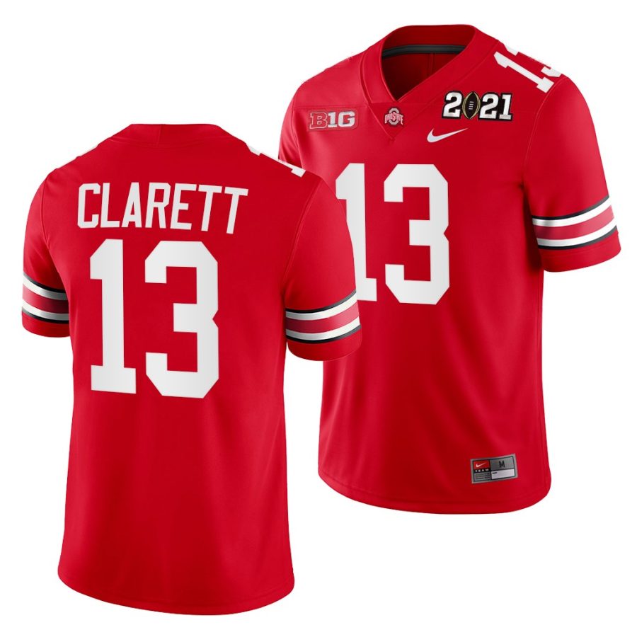 ohio state buckeyes maurice clarett scarlet 2021 sugar bowl champions college football playoff college football playoff jersey