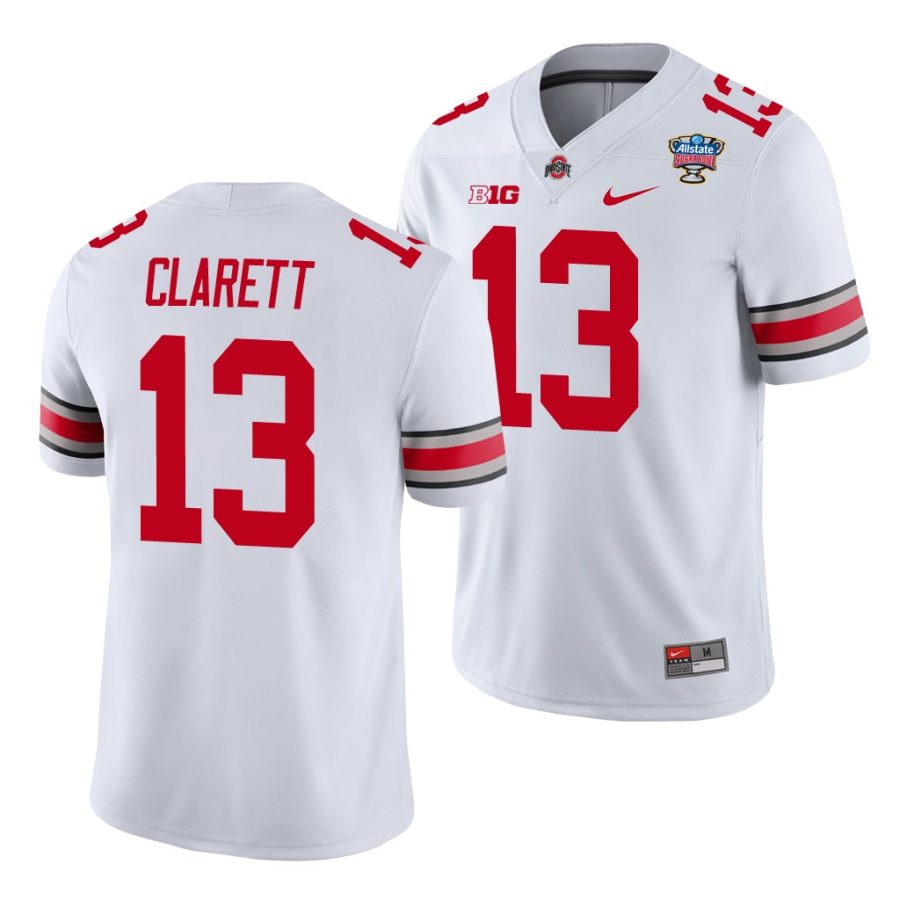 ohio state buckeyes maurice clarett white 2021 sugar bowl college football jersey