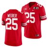 ohio state buckeyes mike weber scarlet 2021 sugar bowl champions college football playoff college football playoff jersey